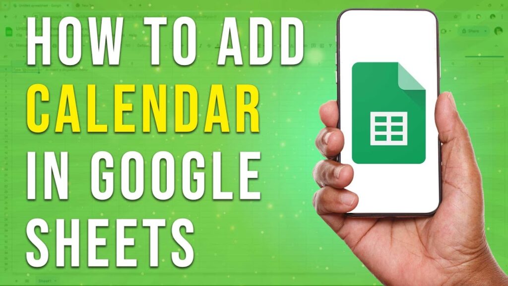 How To Add Calendar In Google Sheets