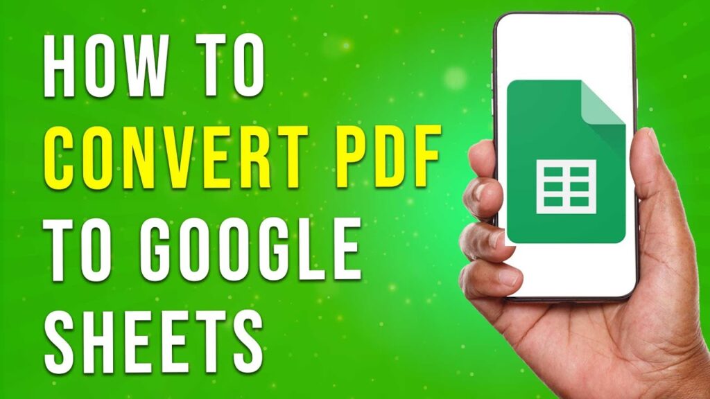 How To Convet Pdf To Google Sheets (updated Tutorial)