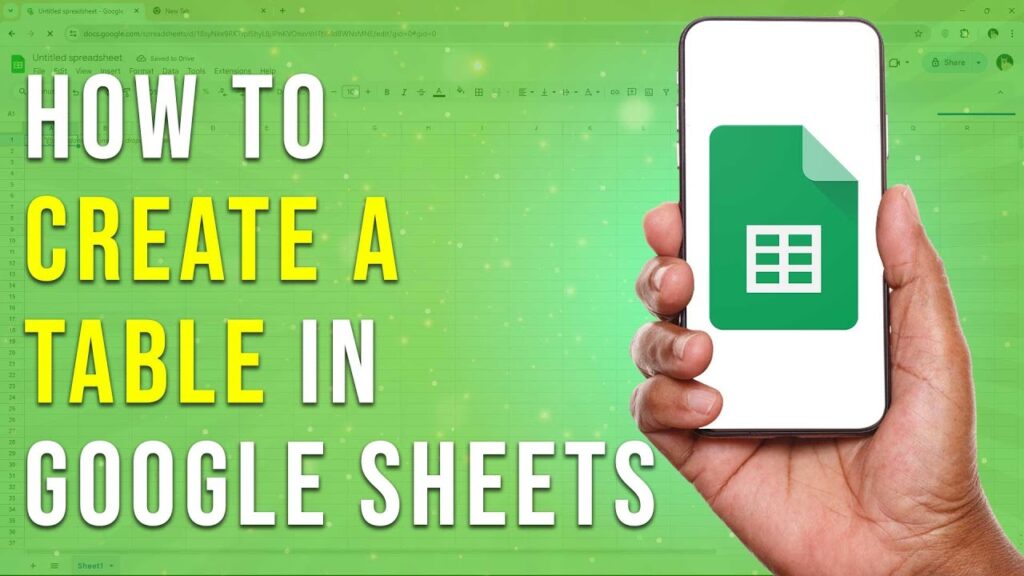 How To Create A Table In Google Sheets