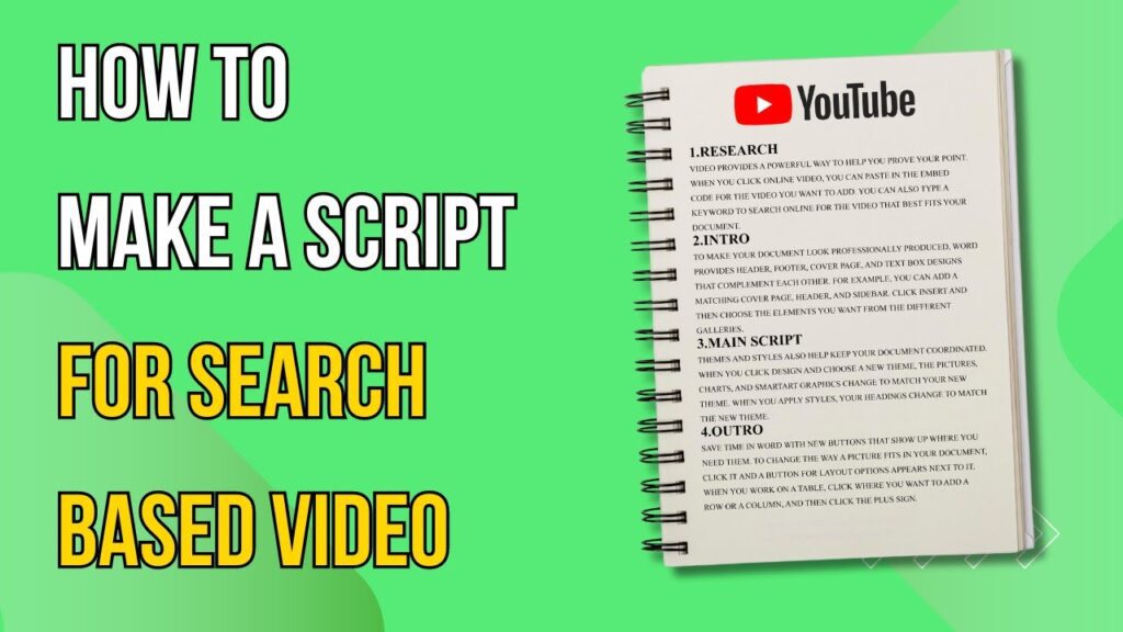 How To Make A Script For Search Based Video