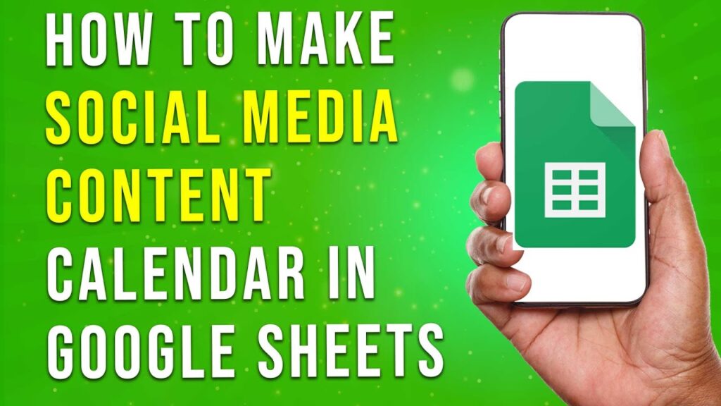 How To Make A Social Media Content Calendar In Google