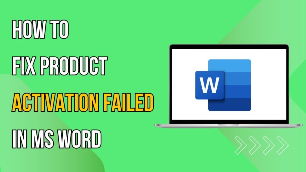 How To Fix Product Activation Failed In Microsoft Word (desktop,